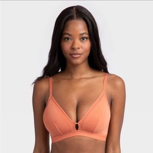 All.You. LIVELY Women's Busty Mesh Trim Bralette Terracotta Size 1 32-34…